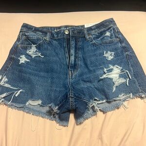 womens american eagle mom denim short nwt